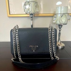 Prada Nylon and Saffiano Leather Bag